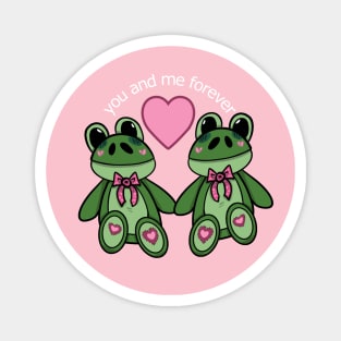 lovey-dovey frogs Magnet